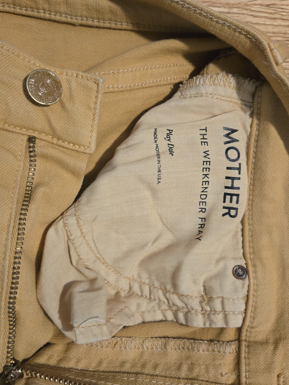 MOTHER Wide Leg Flare Jeans in Mustard Yellow - Picture 3 of 6